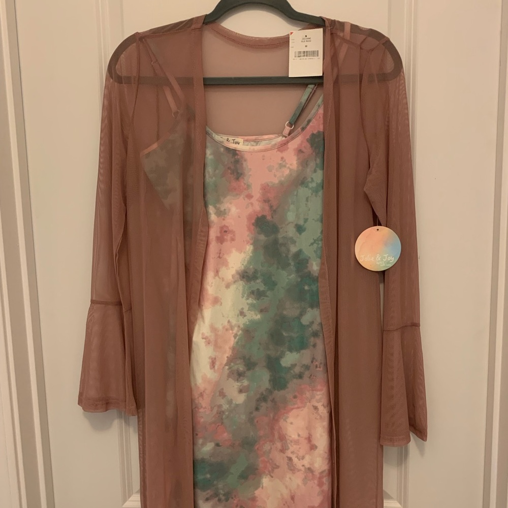 NEW dress with cute sheer cover up